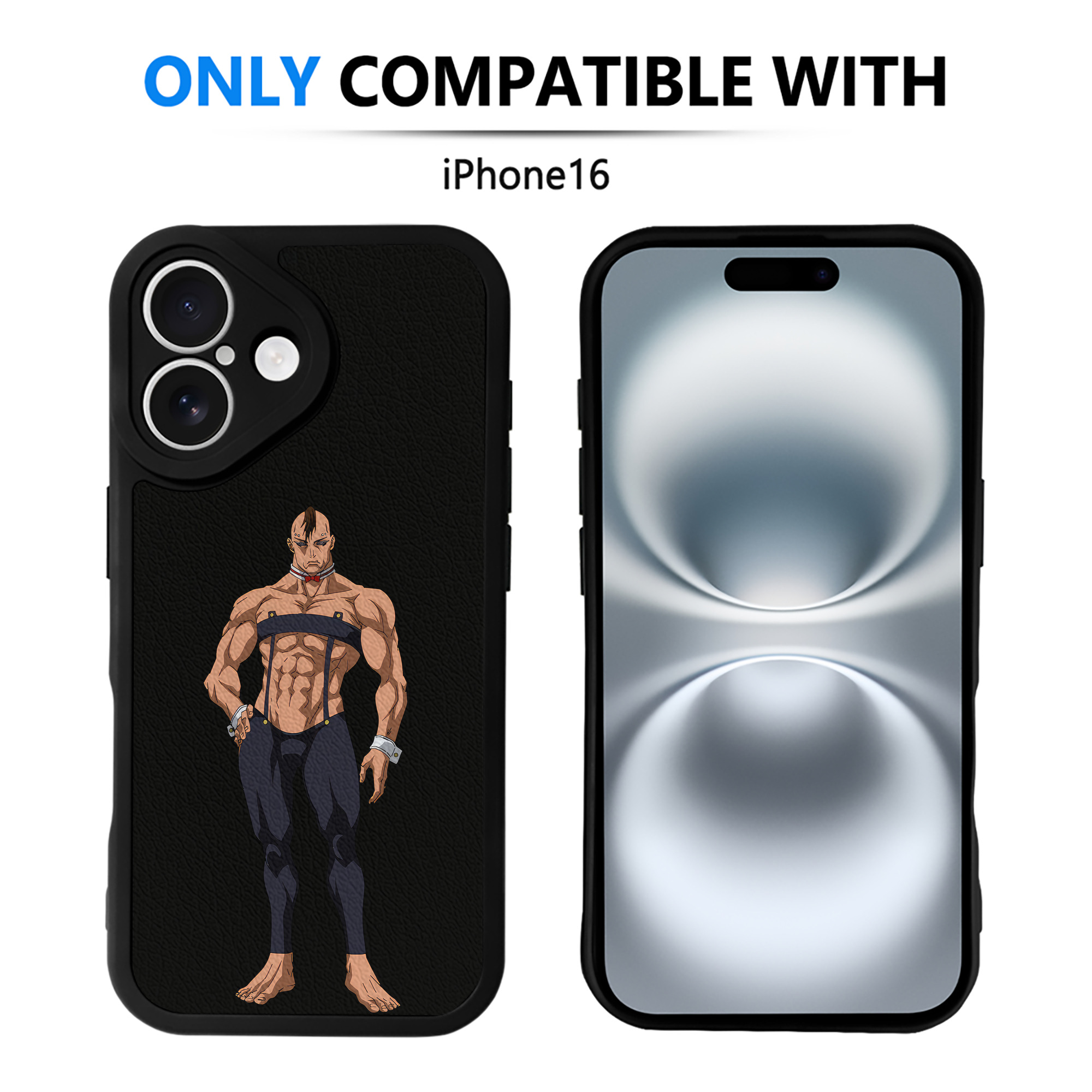（画像用） 呪術廻戦 Jujutsu Kaisen 【iPhone 16シリーズ対応】シリコンスマホケース（レザー調） 材質：シリコン